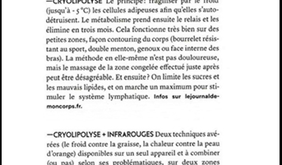  Pas envie d'une liposuccion, ni d'anesthésie? Cap sur les méthodes douces